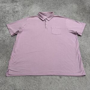 George Mens 3XL Light Purple 100% Cotton Short Sleeve Pocket Polo Shirt Casual